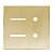 PLACA P/ 2 INTERRUPTORES + 2 FUROS C/ SUPORTE 4X4 - NOVARA GLASS DOURADO - Imagem 1