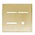 PLACA P/ 3 INTERRUPTORES + FURO COM SUPORTE 4X4 - NOVARA GLASS DOURADO - Imagem 1