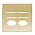 PLACA 4 INTERRUPTORES + TOMADA DUPLA C/SUPORTE 4X4 - NOVARA GLASS DOURADO - Imagem 1