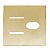 PLACA P/ 2 INTERRUPTORES + TOMADA COM SUPORTE 4X4 -NOVARA GLASS DOURADO - Imagem 1