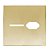 PLACA P/ 1 INTERRUPTOR + TOMADA C/ SUPORTE 4X4 - NOVARA GLASS DOURADO - Imagem 1
