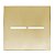 PLACA P/ 2 INTERRUPTORES COM SUPORTE 4X4 - NOVARA GLASS DOURADO - Imagem 1