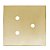 PLACA COM 3 FUROS COM SUPORTE 4X4 - NOVARA GLASS DOURADO - Imagem 1