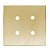 PLACA COM 4 FUROS COM SUPORTE 4X4 - NOVARA GLASS DOURADO - Imagem 1