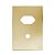 PLACA P/ 1 TOMADA + FURO C/ SUPORTE 4X2 - NOVARA GLASS DOURADO - Imagem 1
