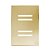 PLACA P/ 4 INTERRUPTORES HORIZONTAL C/ SUPORTE (ESPECIAL)  4X2 - NOVARA GLASS DOURADO - Imagem 1