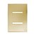 PLACA P/ 2 INTERRUPTORES COM SUPORTE 4X2 - NOVARA GLASS DOURADO - Imagem 1