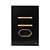 CJ INTERRUPTOR DUPLO PARALELO +TOMADA 20A 4X2 - NOVARA GLASS PRETO BRILHANTE GOLD - Imagem 1