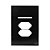 PLACA 1 INTERRUPTOR + TOMADA DUPLA C/ SUPORTE 4X2 - NOVARA GLASS PRETO BRILHANTE - Imagem 1