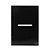 PLACA P/ 1 INTERRUPTOR HORIZONTAL COM SUPORTE 4X2 - NOVARA GLASS PRETO BRILHANTE - Imagem 1