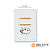 CJ INTERRUPTOR DUPLO (1 SIMPLES  + 1 PARALELO) + TOMADA 20A 4X2 - NOVARA GLASS BRANCO GOLD - Imagem 1