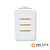 CJ INTERRUPTOR TRIPLO SIMPLES 4X2 - NOVARA GLASS BRANCO GOLD - Imagem 1