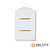 CJ INTERRUPTOR DUPLO SIMPLES 4X2 - NOVARA GLASS BRANCO GOLD - Imagem 1