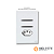 CJ INTERRUPTOR (1SIMPLES + 1 PARALELO) + TOMADA 20A 4X2 - NOVARA GLASS BRANCO CROMADO - Imagem 1