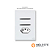 CJ INTERRUPTOR DUPLO PARALELO + TOMADA 20A 4X2 - NOVARA GLASS BRANCO CROMADO - Imagem 1