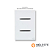 CJ INTERRUPTOR DUPLO PARALELO COM SUPORTE 4X2 - NOVARA GLASS BRANCO CROMADO - Imagem 1