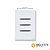 CJ INTERRUPTOR TRIPLO SIMPLES  4X2 - NOVARA GLASS BRANCO CROMADO - Imagem 1