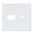 PLACA P/ 1 TOMADA + FURO COM SUPORTE 4X4 - NOVARA GLASS BRANCO - Imagem 1