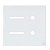 PLACA P/ 2 INTERRUPTORES + 2 FUROS COM SUPORTE 4X4 - NOVARA GLASS BRANCO - Imagem 1
