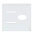 PLACA P/ 2 INTERRUPTORES + TOMADA C/ SUPORTE 4X4 - NOVARA GLASS BRANCO - Imagem 1