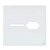PLACA P/ 1 INTERRUPTOR + TOMADA C/ SUPORTE 4X4 - NOVARA GLASS BRANCO - Imagem 1