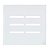 PLACA P/ 6 INTERRUPTORES COM SUPORTE 4X4 - NOVARA GLASS BRANCO - Imagem 1