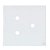 PLACA COM 3 FUROS COM SUPORTE 4X4 - NOVARA GLASS BRANCO - Imagem 1