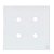 PLACA COM 4 FUROS COM SUPORTE 4X4 - NOVARA GLASS BRANCO - Imagem 1