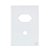 PLACA P/ 1 TOMADA + FURO COM SUPORTE 4X2 - NOVARA GLASS BRANCO - Imagem 1