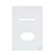 PLACA P/ 1 INTERRUPTOR + TOMADA C/ SUPORTE 4X2 - NOVARA GLASS BRANCO - Imagem 1