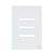 PLACA P/ 3 INTERRUPTORES HORIZONTAL COM SUPORTE 4X2 - NOVARA GLASS BRANCO - Imagem 1