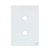 PLACA COM 2 FUROS COM SUPORTE 4X2 - NOVARA GLASS BRANCO - Imagem 1