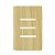 PLACA P/ 3 INTERRUPTORES HORIZONTAIS COM SUPORTE 4X2 - NOVARA MAPLE - Imagem 1
