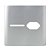 PLACA P/ 1 INTERRUPTOR + TOMADA COM SUPORTE 4X4-NOVARA PRATA - Imagem 1
