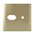 PLACA P/ TOMADA + FURO COM SUPORTE 4X4 -4X2 - NOVARA DOURADO - Imagem 1