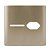 PLACA P/ 1 INTERRUPTOR  + TOMADA COM SUPORTE 4X4 - NOVARA DOURADO - Imagem 1