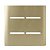 PLACA P/ 4 INTERRUPTORES COM SUPORTE 4X4 - NOVARA DOURADO - Imagem 1