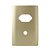 PLACA P/ 1 TOMADA + FURO COM SUPORTE 4X2 - NOVARA DOURADO - Imagem 1
