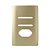 PLACA P/ 2 INTERRUPTORES + TOMADA C/ SUPORTE 4X2 - NOVARA DOURADO - Imagem 1
