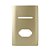 PLACA P/ 1 INTERRUPTOR + TOMADA COM SUPORTE 4X2 - NOVARA DOURADO - Imagem 1