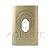PLACA P/ 1 TOMADA VERTICAL COM SUPORTE 4X2- NOVARARA DOURADO - Imagem 1