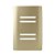 PLACA P/ 4 INTERRUPTORES COM SUPORTE (ESPECIAL) 4X2 -NOVARA DOURADO - Imagem 1