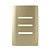 PLACA P/ 3 INTERRUPTORES HORIZONTAL COM SUPORTE 4X2 - NOVARA DOURADO - Imagem 1
