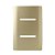PLACA P/ 2 INTERRUPTORES COM SUPORTE 4X2 - NOVARA DOURADO - Imagem 1