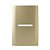 PLACA P/ 1 INTERRUPTOR HORIZONTAL COM SUPORTE 4X2 - NOVARA DOURADO - Imagem 1