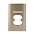 PLACA P/ 1 INTERRUPTOR + 2 TOMADAS C/SUPORTE 4X2 -NOVARA CHAMPANHE - Imagem 1