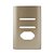 PLACA P/ 2 INTERRUPTORES + TOMADA COM SUPORTE 4X2  - NOVARA CHAMPANHE - Imagem 1