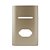 PLACA P/ 1 INTERRUPTOR  + TOMADA COM SUPORTE 4X2 - NOVARA CHAMPANHE - Imagem 1
