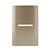 PLACA P/ 1 INTERRUPTOR HORIZONTAL COM SUPORTE 4X2 - NOVARA CHAMPANHE - Imagem 1