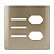 PLACA P/ 3 INTERRUPTORES + 2 TOMADAS COM SUPORTE 4X4 - NOVARA CHAMPANHE - Imagem 1